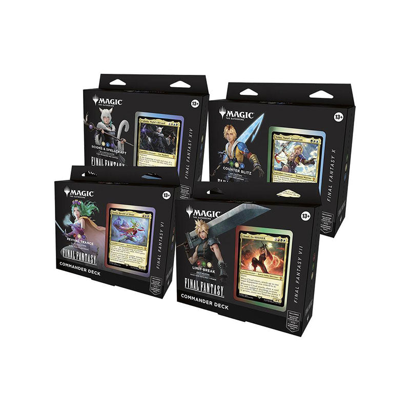 MTG FINAL FANTASY Commander Deck Display - Set of Four